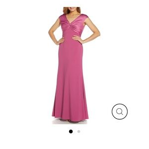 WOMENS SATIN CREPE EVENING DRESS